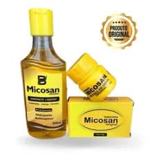 Sabonete liquido micosan  Pomada Clareadora e sabonete em barra Micosan kit 3 pecas Kit Clareador