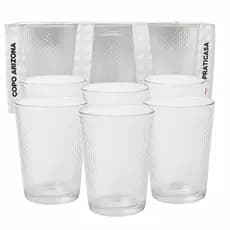 Jogo 06 Copos de Vidro Transparente Arizona 200ml - Sofistição e Elegância