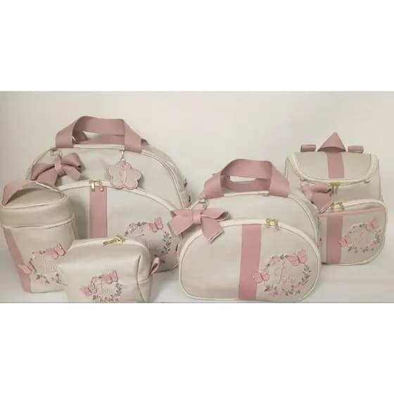 kit Bolsas maternidade personalizadas 5 itens