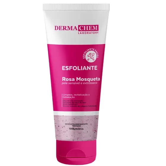 Esfoliante Facial Rosa Mosqueta Derma Chem 100g - Para Pele Seca e Sensível