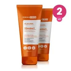 Kit 2 Gel Facial Dermachem Vitamina C Anti-Idade 100ml Facial Limpeza Profunda Iluminador