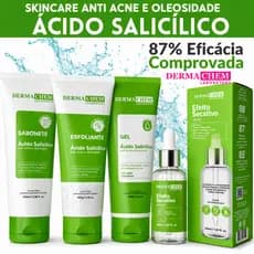 Kit Skincare Acne Ácido Salicílico Anti Oleosidade + Sérum Secativo Dermachem