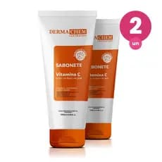 Kit 2 Sabonetes Dermachem Vitamina C Anti-Idade 100ml Facial Limpeza Profunda Iluminador