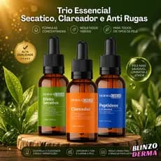 Kit Sérum Dermachem Anti Acne Clareador Manchas Anti Idade Peptídeos Oleosidade e Rugas Olheiras