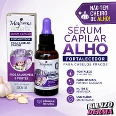 Sérum Capilar Alho Maycrene 30ml Crescimento Capilar Fortalecedor Anti Queda Cabelos Fracos Oficial