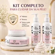 Kit Completo Puro Leite OU Esfoliante Corporal OU Hidratante Corporal OU Sabonete Facial - TÁ LINDA