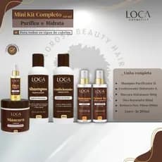 Kit Completo - Shampoo + Cond 250ml + Máscara 500g + Restaura + Leave-in + Óleo 60ml -Loca Cosmetics