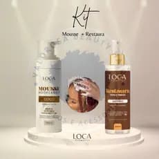 Kit Mousse Modelador 150ml + Restaura Fibra 200ml - Loca