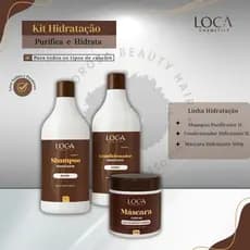 Kit Loca Máscara 500g + 1 Shampoo + 1 Condicionador 1L ou 250ml - Loca Cosmetics