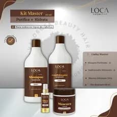 Kit Master Loca Cosmetics - Shampoo + Condicionador 1Lt Ou 250ml + Máscara 500g + Oleo 60ml