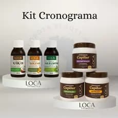 Kit Óleos Capilares + Cronog. Másc. Capilar - Loca Cosmetics
