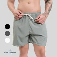 BERMUDA MAURICINHO MASCULINO TACTEL COM ELASTANO PREMIUM LISO CADARÇO CRU CORRIDA ACADEMIA CAMINHADA PRAIA