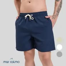 SHORT TACTEL COM ELASTANO LISO SLIM  3 BOLSOS CADARÇO CRU MAURICINHO ACADEMIA CAMINHADA CORRIDA SURF WEAR