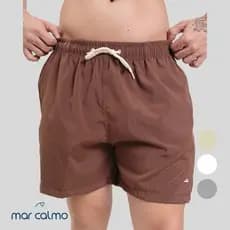 SHORT TACTEL MASCULINO ELASTANO LISO  CADARÇO CRU PRAIA ACADEMIA CORRIDA PRETO BRANCO  P M G GG