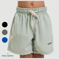 SHORT MAURICINHO INFANTIL TACTEL ELASTANO MASCULINO BERMUDA MENINO  2 BOLSOS CADARÇO CRU