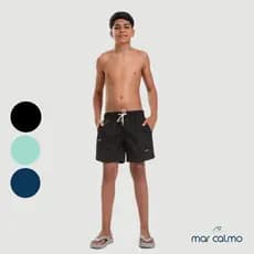 BERMUDA MAURICINHO JUVENIL MASCULINO TACTEL COM ELASTANO PREMIUM LISO CADARÇO CRU CORRIDA ACADEMIA CAMINHADA PRAIA