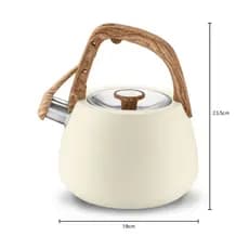 Chaleira Assobiante Com Cabo De Madeira Chefline 2.5L De Aço Inoxidável