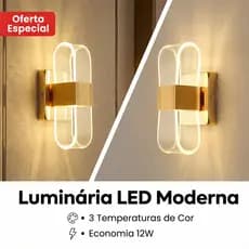 Arandela de Parede LED Espiral S Acrílica Nórdica Ondas Dourada Decorativa 110/220V