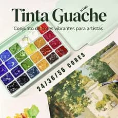MIYA Tinta Gouache 24/36/56 Cores Girls Portable Plastic Paint Box Watercolor Palette Acrylic Oil Gouache Subpackage