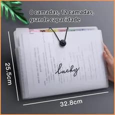 Bolsa de arquivo com pasta A4, estilo simples e fofo, grande capacidade e conveniente