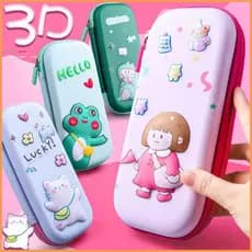 Lápis Com Zíper Portátil Para Estojo Adorável Desenho 3d