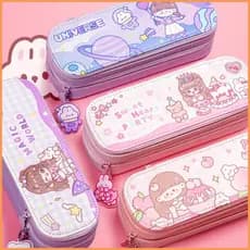 Kabba Bear Pen Bag Double -Lápis Caixa de lápis -Capacidade de capacidade para crianças estudantes