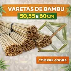Vareta de bambu 50,55 e 60 cm para pipas, raias, gaiolas, artesanato pacote com 50 ou 100 unidades