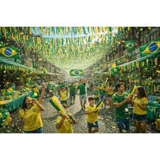 Rabiola de Enfeite para Copa do Mundo , Festa Junina Verde e Amarela, Rumo ao Hexa Brasil.