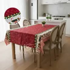 Toalha de Mesa Oxford 4 6 8 10 12 14 Lugares- Tema Natal Tecido Oxford  Decoração de Fim de ano