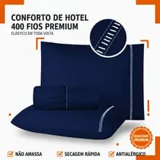 Jogo de Lençol Micropercal Premium com Elástico Fronha Ponto Palito Berço, Solteiro, Casal e Queen 2 e 3 peças