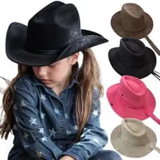 Chápeu Estilo Cowboy Cauboi Rodeio Confortável Moderna Country Americano Modelo Clássico Infantil(touca--002)