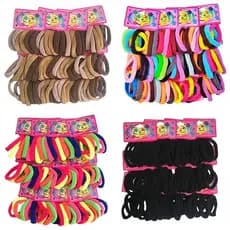 Kit de 6-72 unidades de Xuxinha de cabelo elastico de para feminino rabicó para cabelo preto cabelo feminino rabicó para cabelo preto