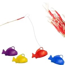10 UN Vara de Pesca Festa Junina 65cm VPFJ65CM