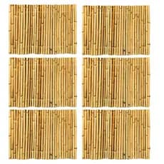 Kit 6 Unidades Jogo Americano de Bambu Natural K6JABN
