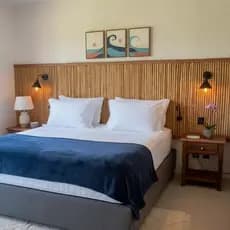 Cabeceira Em Bambu Natural Tratado 2x1m Moderna Cama Queen Bambu Natural