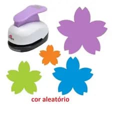 Kit 2 Cortador Perfurador Furador De Papel e E.V.A Scrapbook - Flor Sakura 16mm  + 25mm