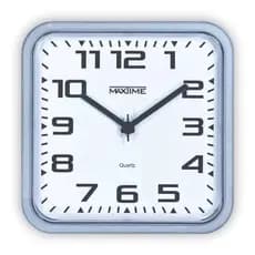 Relógio de parede quadrado quartz arábico fundo branco- maxtime