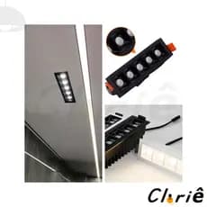 Spot 5W Preto Embutido Slim Spot Retangular Minimalista Led Downlight Linear Spot Linear Foco