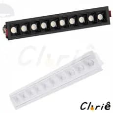 Spot 10W Preto Embutido Slim Spot Retangular Minimalista Led Downlight Linear Spot Linear Foco