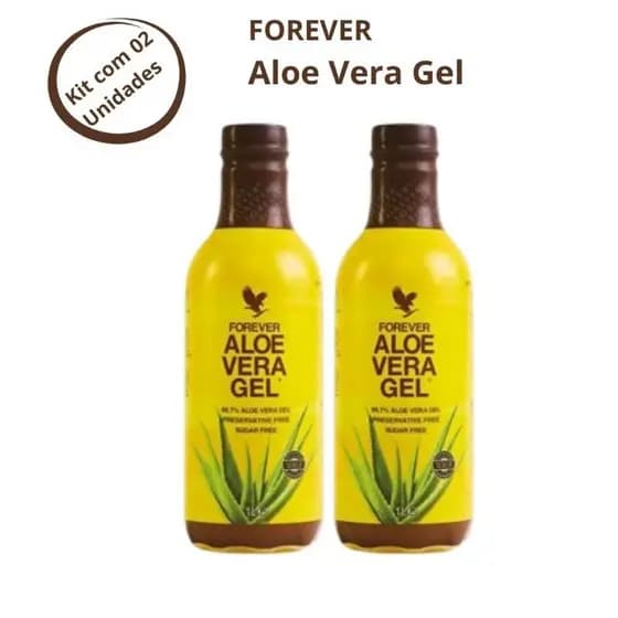 Caixa 02 Aloe Vera Gel Suco De Babosa Puro 2L Forever