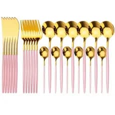 Utensilio De Cozinha Talher Para suplat Mesa De Jantar Mesa Posta 24pç Jogo De Talheres Faqueiro Com Alta Qualidade
