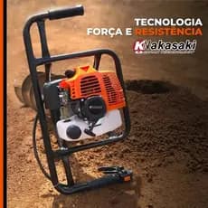 Perfurador De Solo Gasolina Nakasaki 65cc+ Extensor E Brocas