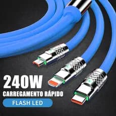 ZHIKE Cabo De Carregador Rápido Para Micro USB V8 Tipo C 1.2M Laranja Preto Azul 3 E 1 Carregamento