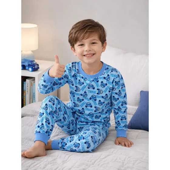 Conjunto Pijama Infantil Masculino Flanelado Lançamento Inverno 2026