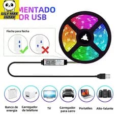FITA LED 5050 Rgb Led Bar Light Música Mudança De Cor Sincronizada, Quarto Led Bar Light Decoração De Casa Festival De Festa,Fita LED 5050 Super Led Ultra RGB 5M 12v 300 Leds | Fita + Controle + Fonte | 16 Cores IP20 Pronta Entrega