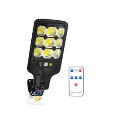 Luminária Solar 63 COB Led Quadrada/Redondo Poste Rua Parede Refletor Sensor Presença Prova D'Água