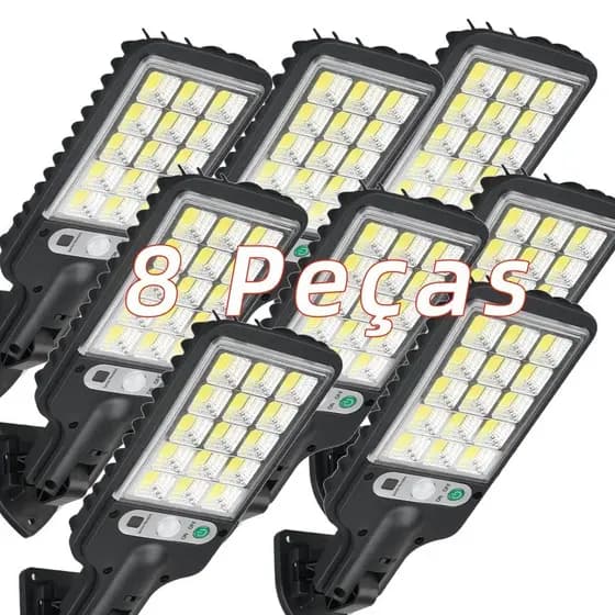 Mini Luminária Poste 180 Cob Alta Potencia Econômica Solar sensor Cor Da Luz Branco-frio