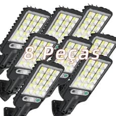 Mini Luminária Poste 180 Cob Alta Potencia Econômica Solar sensor Cor Da Luz Branco-frio