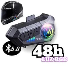 Fone De Ouvido Para Capacete Bluetooth Headset Rgb Sem Fio