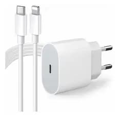 Kit Carregador De iPhone Fonte com Cabo Carregamento Rápido 1m PD 20w